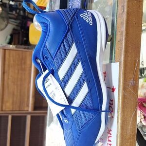 ADIDAS ROYAL BLUE/ WHITE BASEBALL CLEATS SIZE 9.5